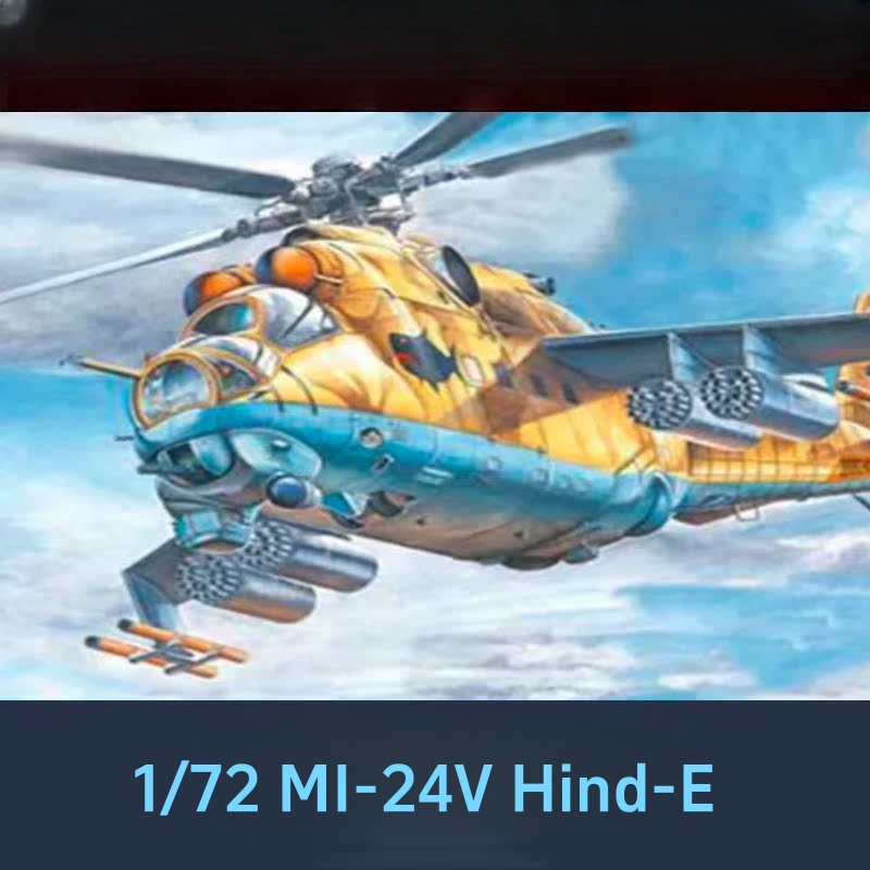 Model Kit Academy - TRUMPETER 1/72 MI-24V Hind-E Helicopter Gunship