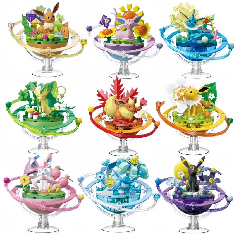 Model Kit Quick Pokemon - Pokemon Eevee Family Series Building Blocks