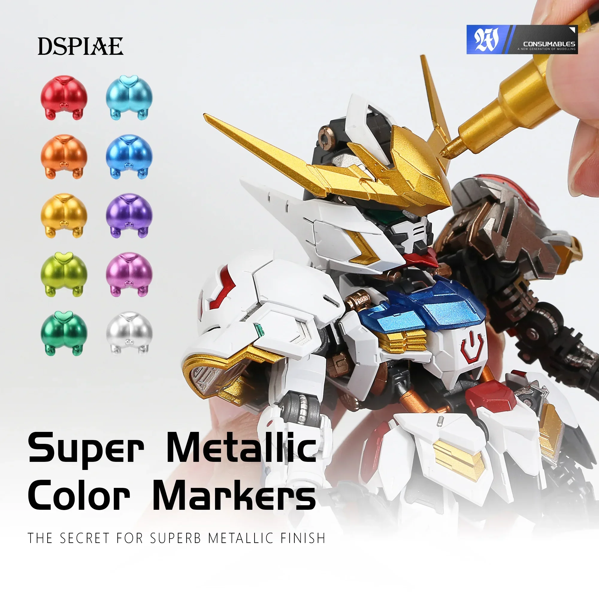 DSPIAE MKA Super Metallic Mark - огляд і ціна Model Kit Paint Set