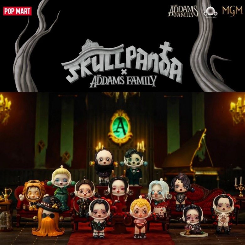 POP MART SKULLPANDA Addams Fam - огляд і ціна Model Kit Anime Girl